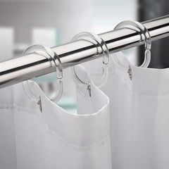 12pcs C-shaped Shower Curtain Hooks Bathroom Rod Hangers