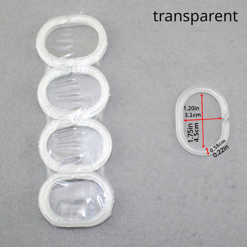12pcs C-shaped Shower Curtain Hooks Bathroom Rod Hangers