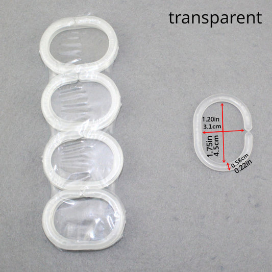 12pcs C-shaped Shower Curtain Hooks Bathroom Rod Hangers
