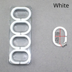 12pcs C-shaped Shower Curtain Hooks Bathroom Rod Hangers