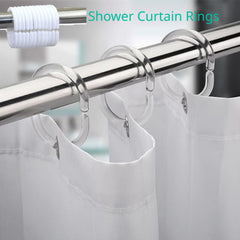 12pcs C-shaped Shower Curtain Hooks Bathroom Rod Hangers