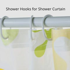 12pcs C-shaped Shower Curtain Hooks Bathroom Rod Hangers