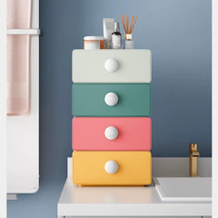 Plastic Drawer Storage Box Stackable Office Home Cosmetics Skin Care
