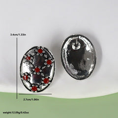 Flower Oval Retro Earrings for Woman