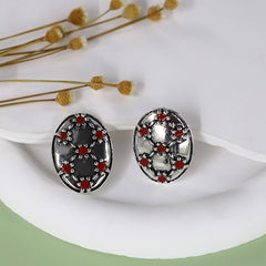 Flower Oval Retro Earrings for Woman