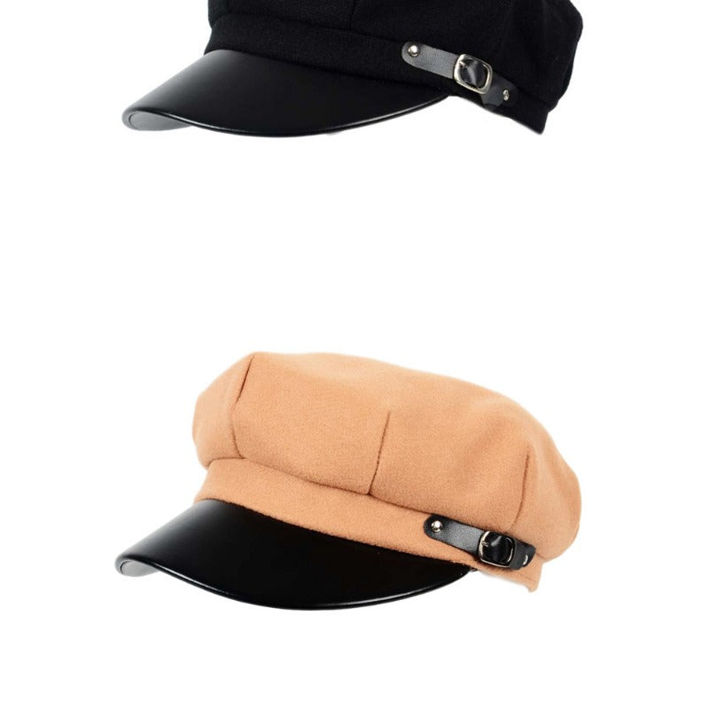 Women's Beret Winter Newsboy Hat Octagonal Beret