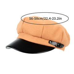 Women's Beret Winter Newsboy Hat Octagonal Beret