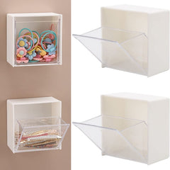 Wall Mounted Cotton Pads Holder Dispenser & Storage Box