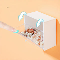 Wall Mounted Cotton Pads Holder Dispenser & Storage Box