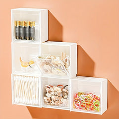 Wall Mounted Cotton Pads Holder Dispenser & Storage Box