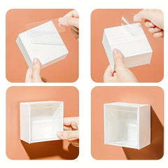Wall Mounted Cotton Pads Holder Dispenser & Storage Box