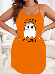 Halloween Sexy Nightdress Women's Plus Tattoo Ghost Print