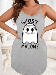 Halloween Sexy Nightdress Women's Plus Tattoo Ghost Print