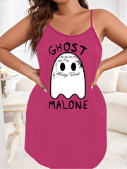 Halloween Sexy Nightdress Women's Plus Tattoo Ghost Print