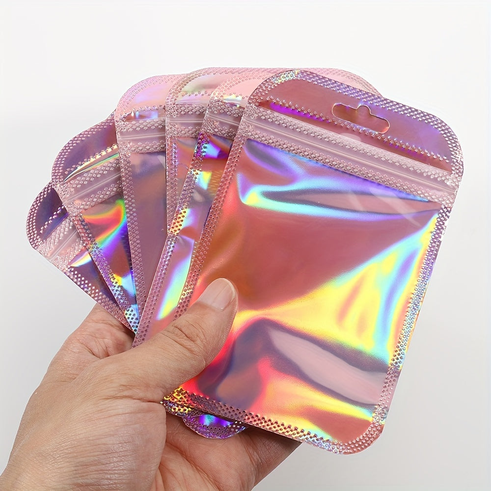 50pcs Rainbow Pink Zipper Lock Bag for Unique Packaging