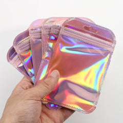 50pcs Rainbow Pink Zipper Lock Bag for Unique Packaging