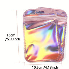 50pcs Rainbow Pink Zipper Lock Bag for Unique Packaging