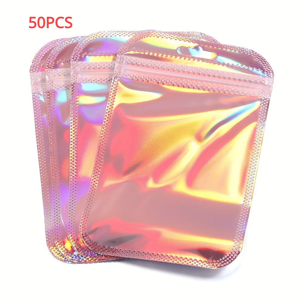 50pcs Rainbow Pink Zipper Lock Bag for Unique Packaging