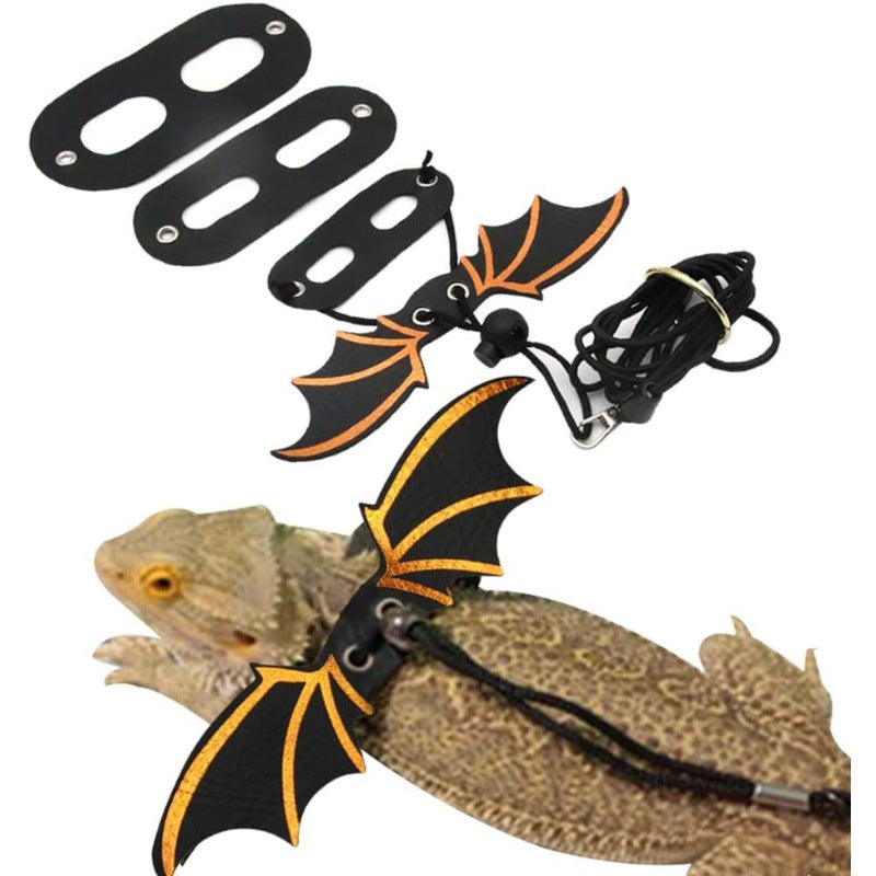 Lizard Dinosaur Wing Leash Harness Walking Set Safe Adjustable Pet Leash