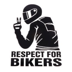1pc 15x11CM Respect For Bikers Reflective Waterproof Stickers