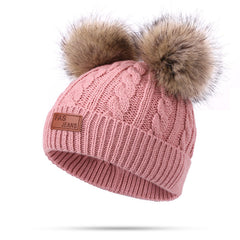 Winter Baby Knitted Hat Warm Wool Windproof Beanie