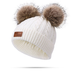 Winter Baby Knitted Hat Warm Wool Windproof Beanie