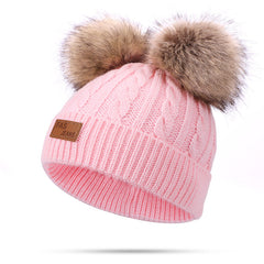 Winter Baby Knitted Hat Warm Wool Windproof Beanie