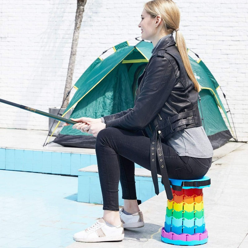 Portable Retractable Folding Stool Lightweight Telescopic Stool