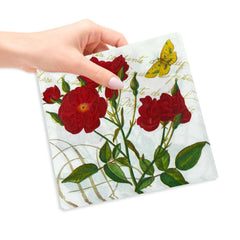 20pcs Red Rose Moon Season Party Napkins - Disposable Square Tissue