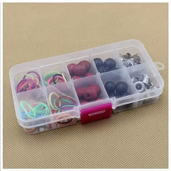 2pcs Plastic Storage Box 10 Grids Organizer Clear Container Jewelry Crafts Pills