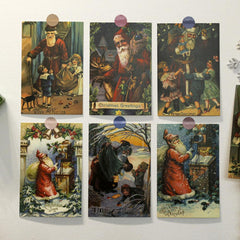 30pcs Vintage Christmas Greeting Cards Xmas Cards Postcard Set