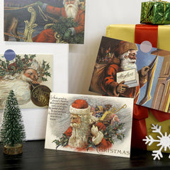 30pcs Vintage Christmas Greeting Cards Xmas Cards Postcard Set