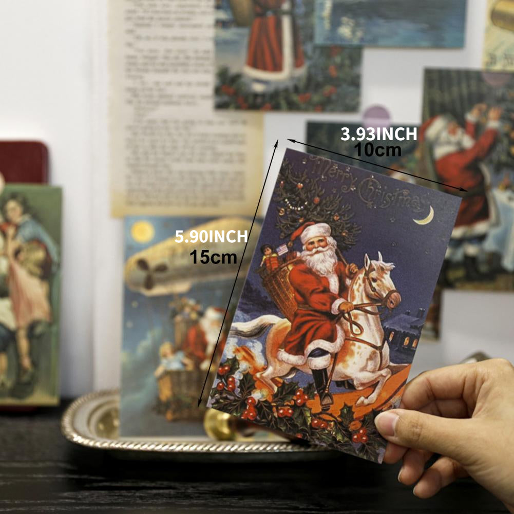 30pcs Vintage Christmas Greeting Cards Xmas Cards Postcard Set