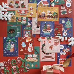30pcs Vintage Christmas Greeting Cards Xmas Cards Postcard Set