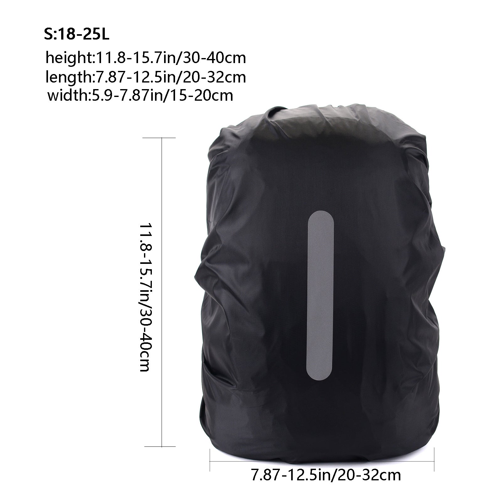 Reflective Backpack Rain Cover Waterproof for Night Safety