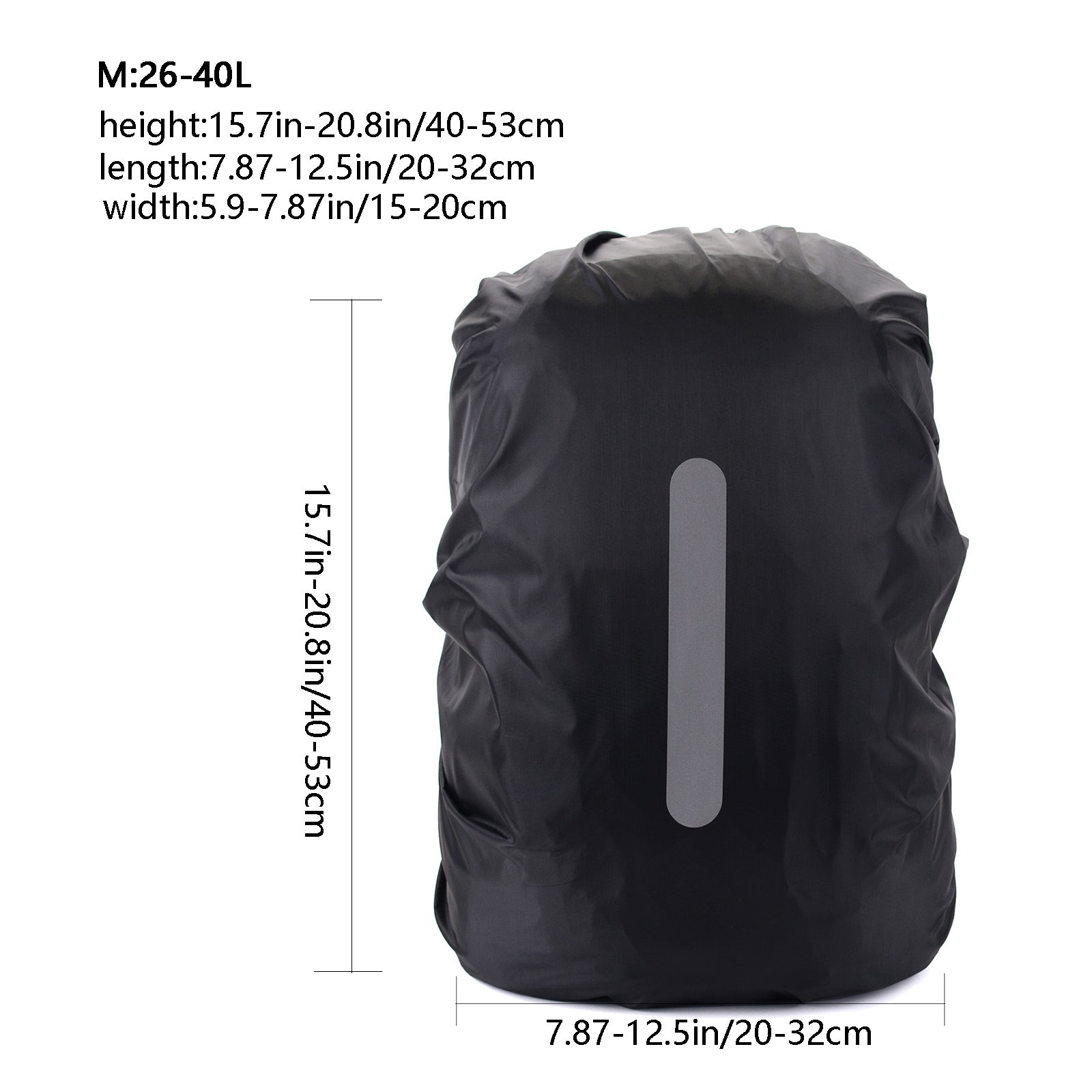 Reflective Backpack Rain Cover Waterproof for Night Safety