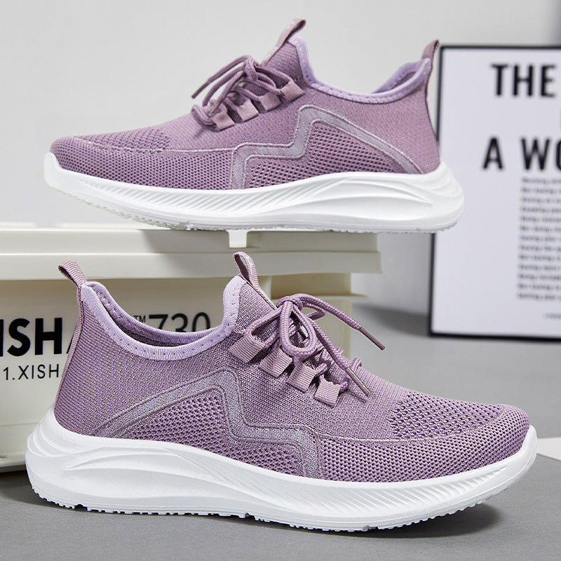 Women's Breathable Walking Shoes Lace-Up Non-Slip Sneakers
