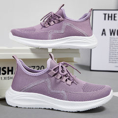 Women's Breathable Walking Shoes Lace-Up Non-Slip Sneakers