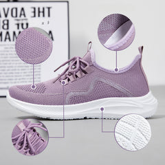 Women's Breathable Walking Shoes Lace-Up Non-Slip Sneakers