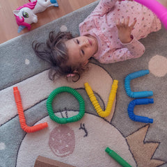 8pcs Colorful Pop Tubes Sensory Toys - Fine Motor Skills, ADHD