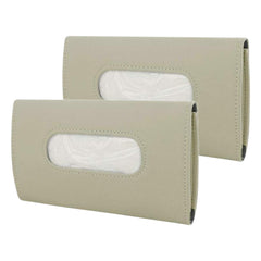 2pcs Car Visor Tissue Holder Solid Auto Tissue Case Car Interior Accessories