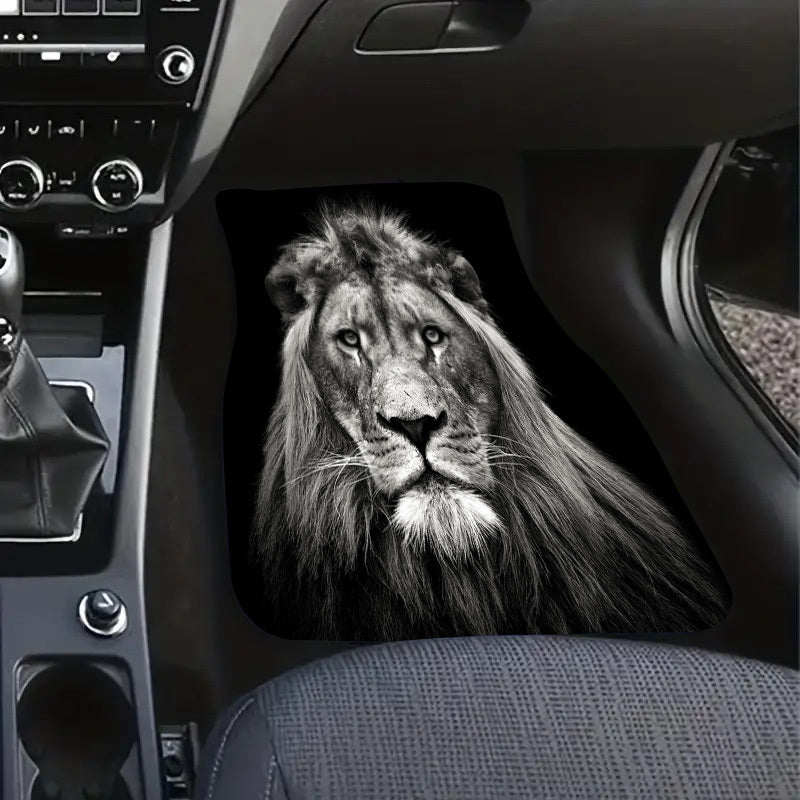 African Grassland Animal Print Car Floor Mats Non-slip Stain Resistant Mats