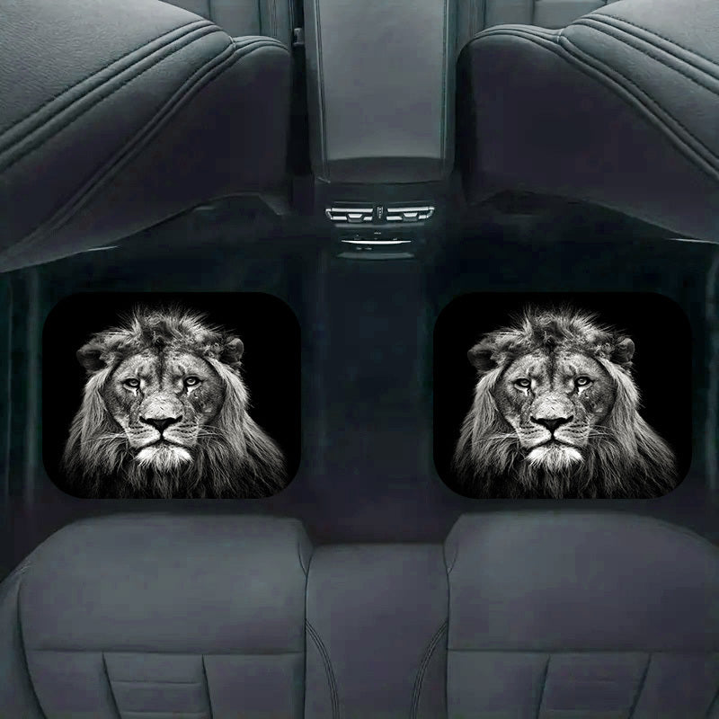 African Grassland Animal Print Car Floor Mats Non-slip Stain Resistant Mats