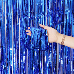 2pcs Foil Fringe Curtain Backdrop Party Decor