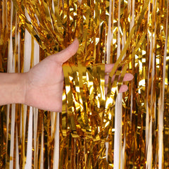 2pcs Foil Fringe Curtain Backdrop Party Decor
