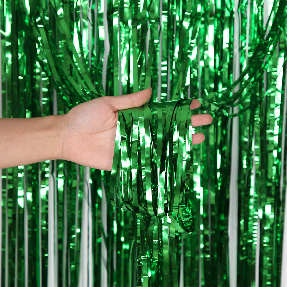 2pcs Foil Fringe Curtain Backdrop Party Decor