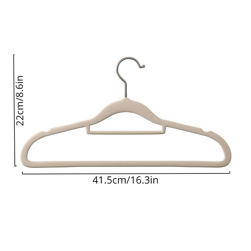 10pcs Velvet Hanger Non Slip Clothes Hanging Rack