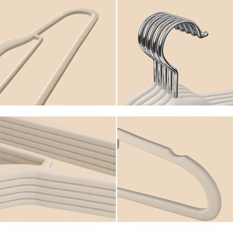 10pcs Velvet Hanger Non Slip Clothes Hanging Rack