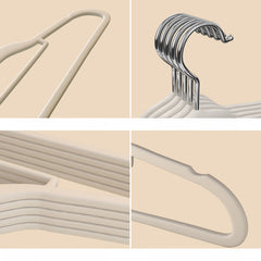 10pcs Velvet Hanger Non Slip Clothes Hanging Rack