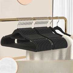 10pcs Velvet Hanger Non Slip Clothes Hanging Rack